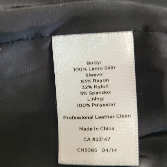 Talbots Black Lamb Skin Leather Jacket with Knit Sleeves Size Women's 12W - Picture 13 of 14